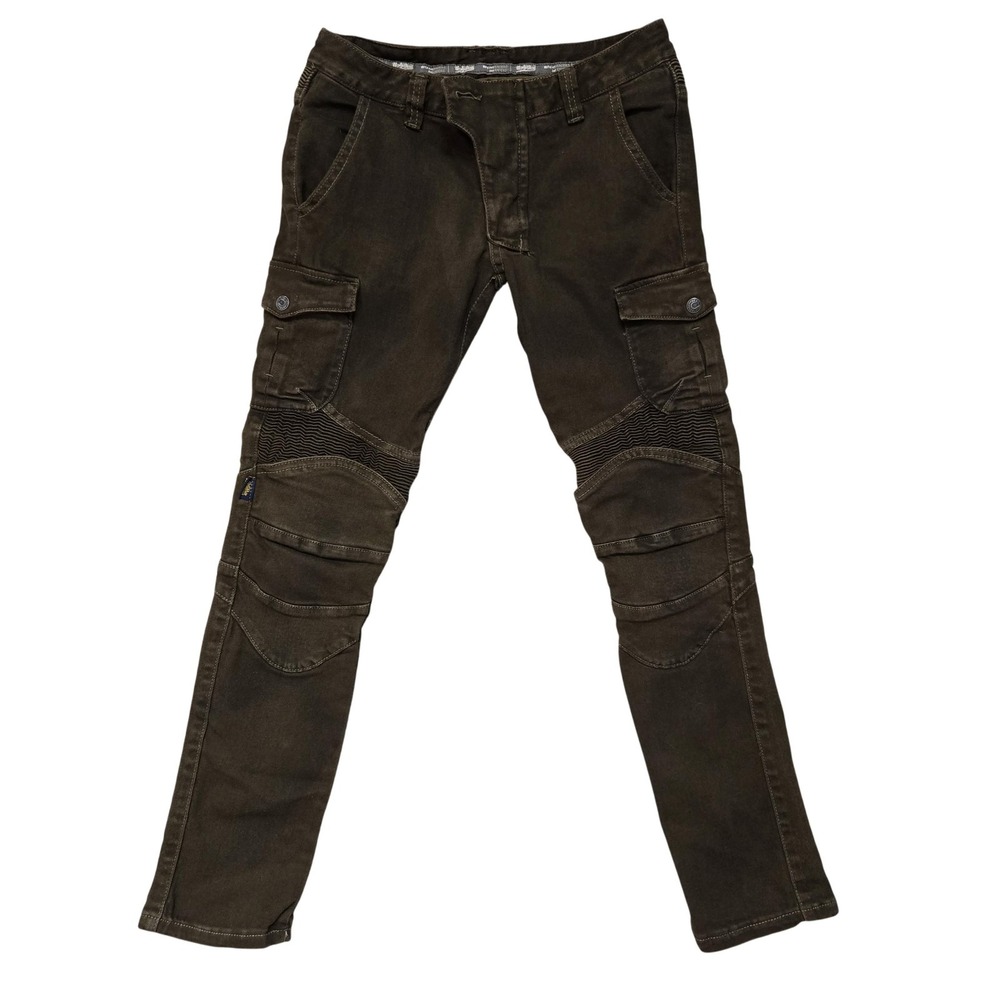 UglyBros Motorpool Jeans‎ Womens 25 Brown Cargo Motorcycle Pants Reinforced CE